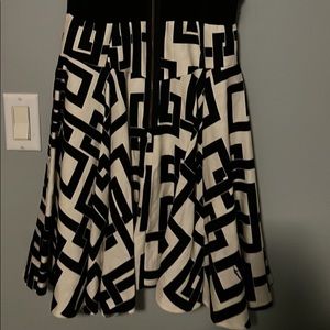 Black and off white Milly dress.